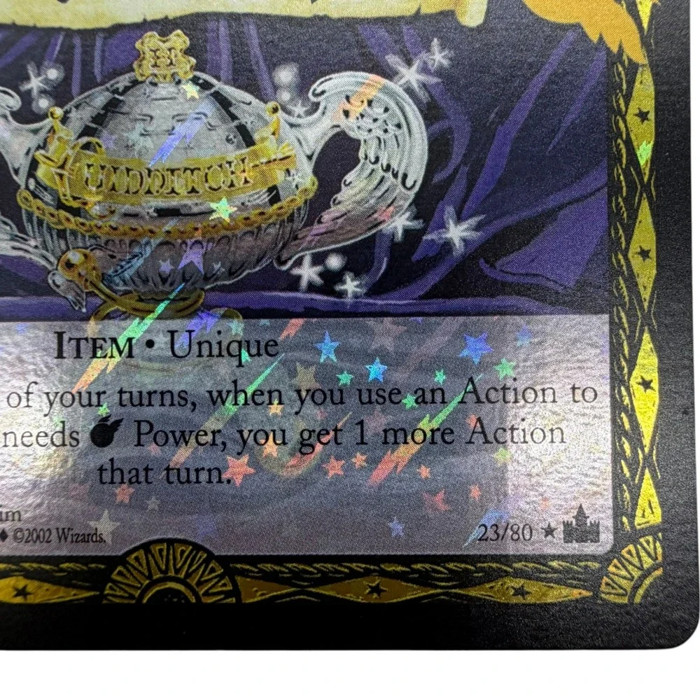 Harry Potter TCG Quidditch Cup 23/80 Rare Foil WotC 2002 Card Excellent